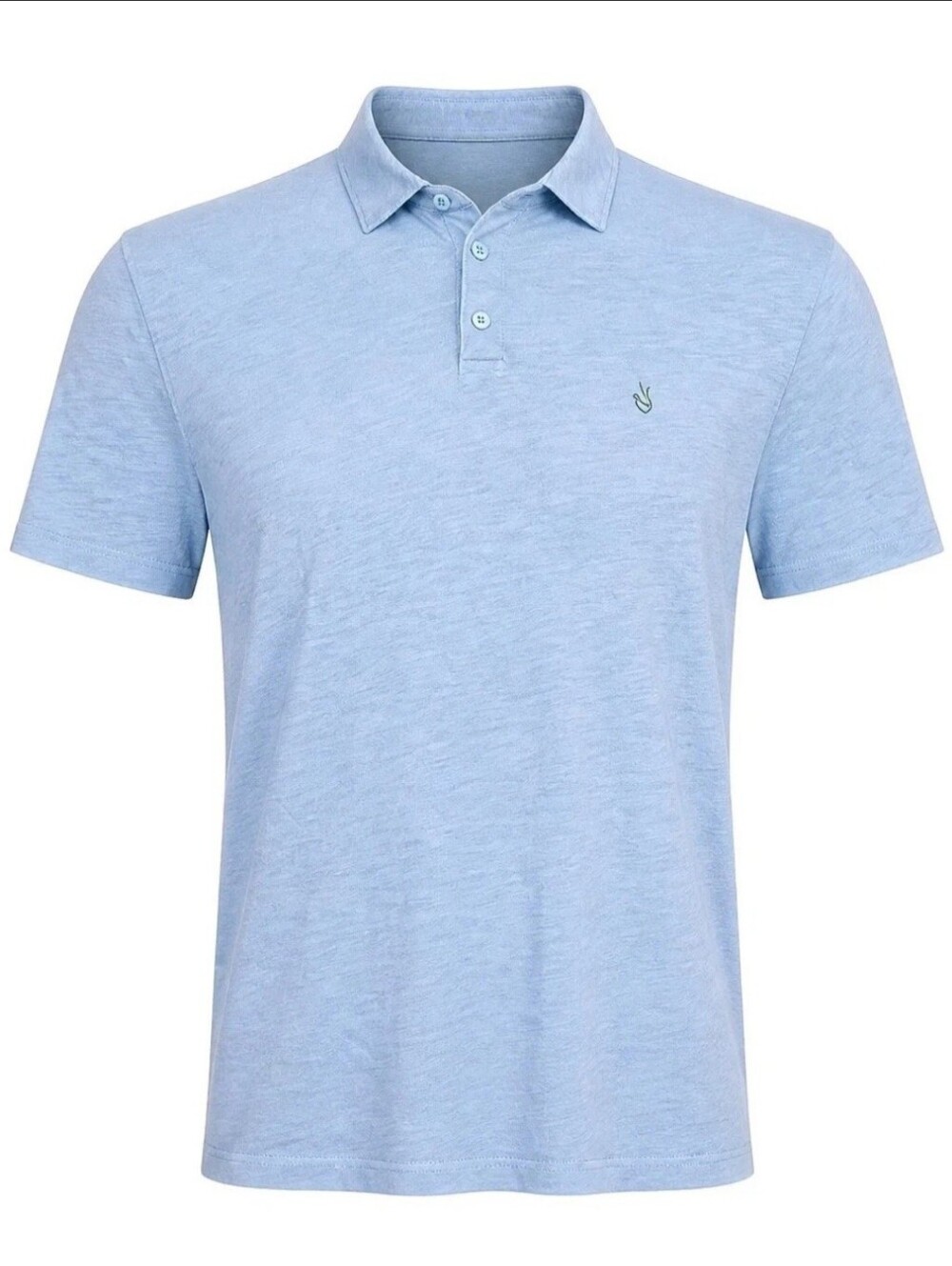 John Varvatos Polo Shirt Mens Medium Gray Peace Sign Logo Lightweight